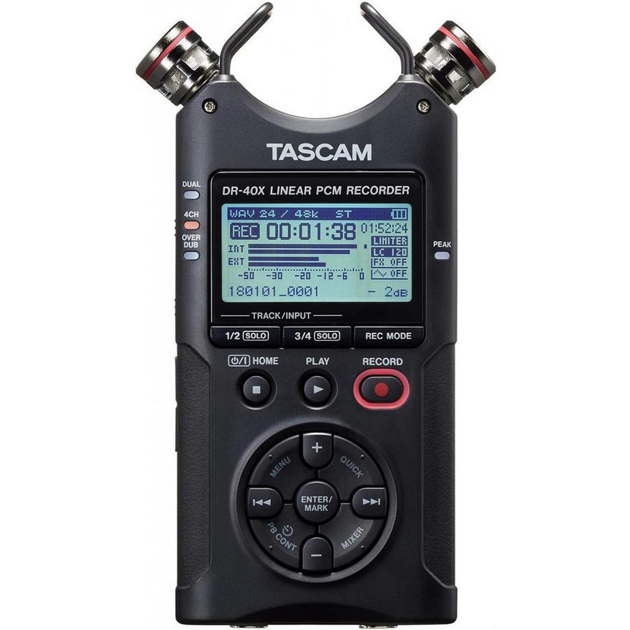 Tascam  DR-40X - Enregistreur 4 pistes portable, interface audio USB 