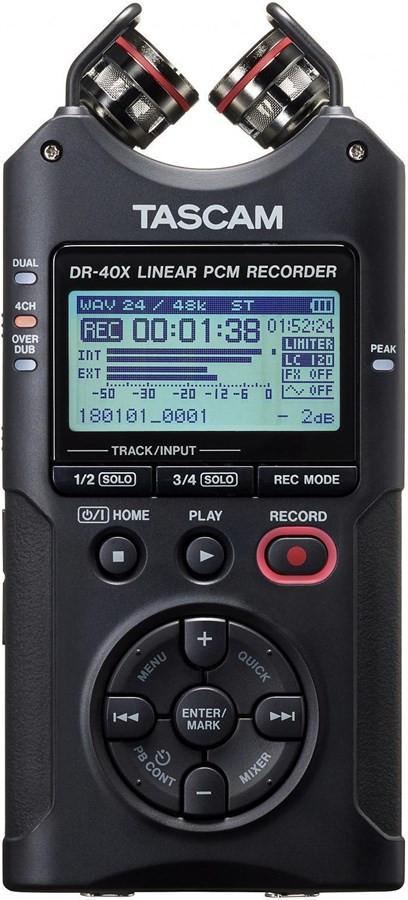 Tascam  DR-40X - 4 Track Handheld Recorder, USB Audio Interface 