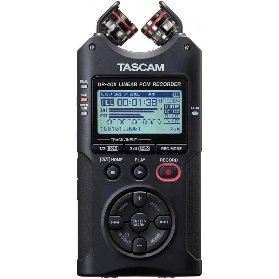Tascam  DR-40X - Enregistreur 4 pistes portable, interface audio USB 