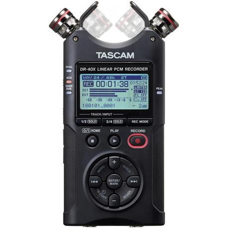 Tascam  DR-40X - 4 Track Handheld Recorder, USB Audio Interface 