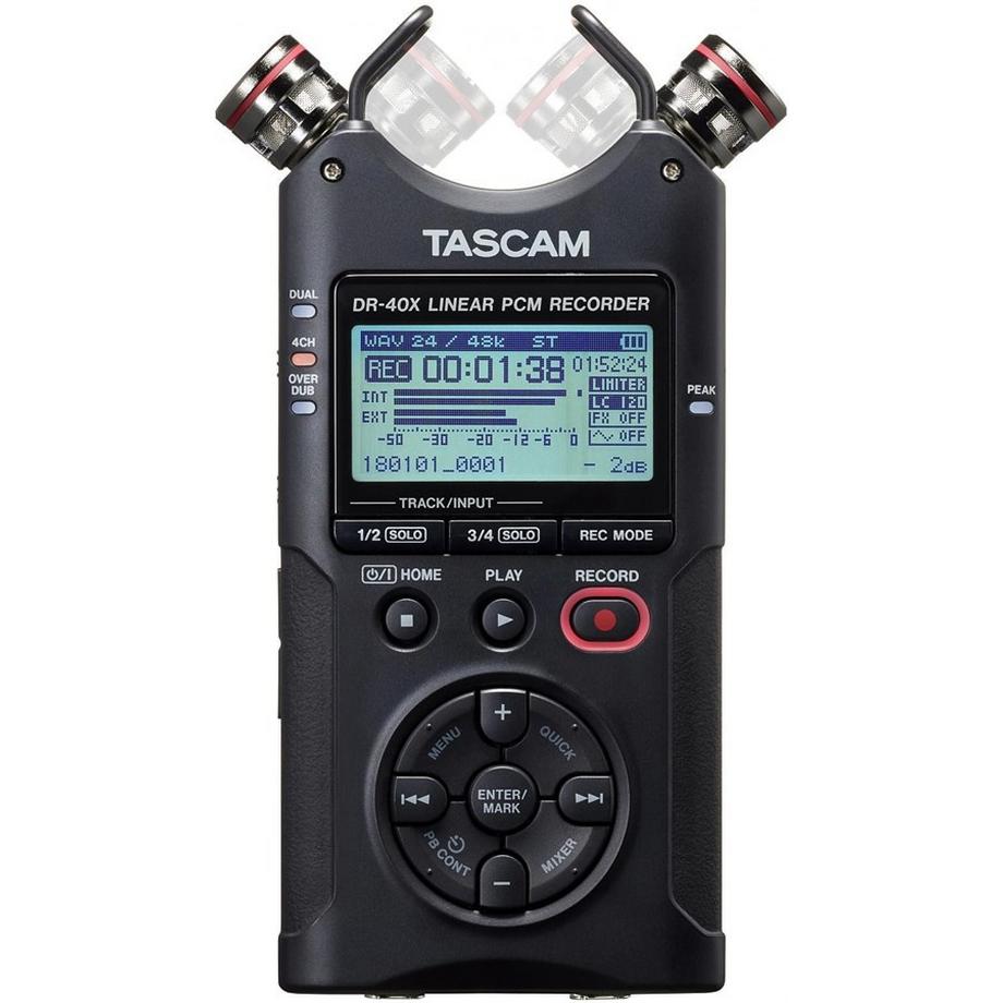 Tascam  DR-40X - Enregistreur 4 pistes portable, interface audio USB 