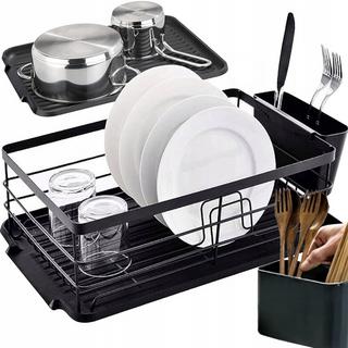 Ruhhy Scolapiatti in metallo nero - 44 x 31 x 14,5 cm  