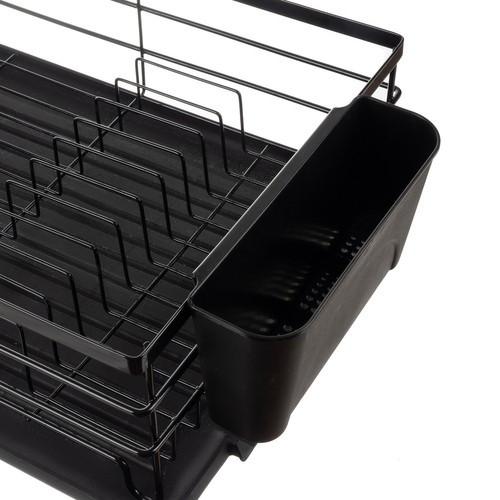 Ruhhy Scolapiatti in metallo nero - 44 x 31 x 14,5 cm  