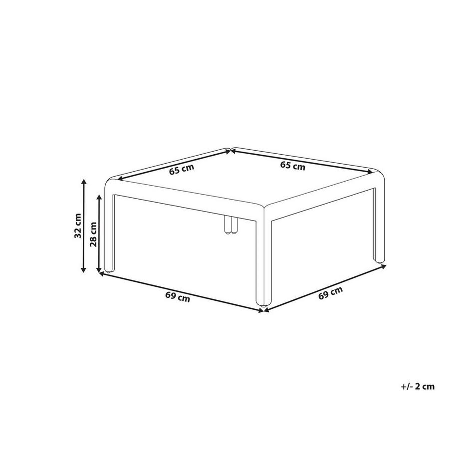 Beliani Table basse de jardin en Matière synthétique Moderne FERRETTI  
