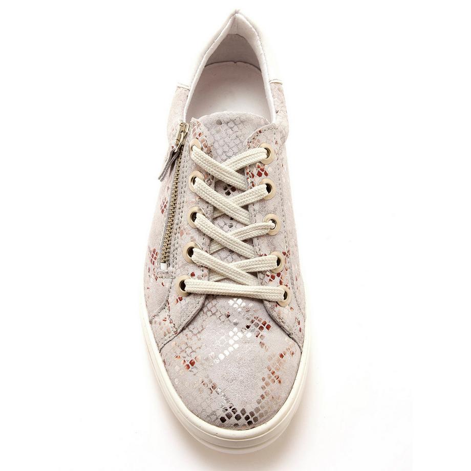 Pédiconfort Baskets à lacets à motifs avec fermeture éclair latérale  