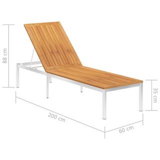 VidaXL Chaise longue bois d'acacia  