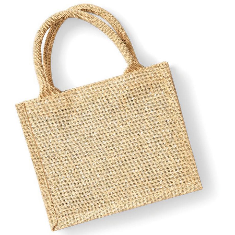 Westford Mill Kleine schimmernde Jute Geschenktüte  