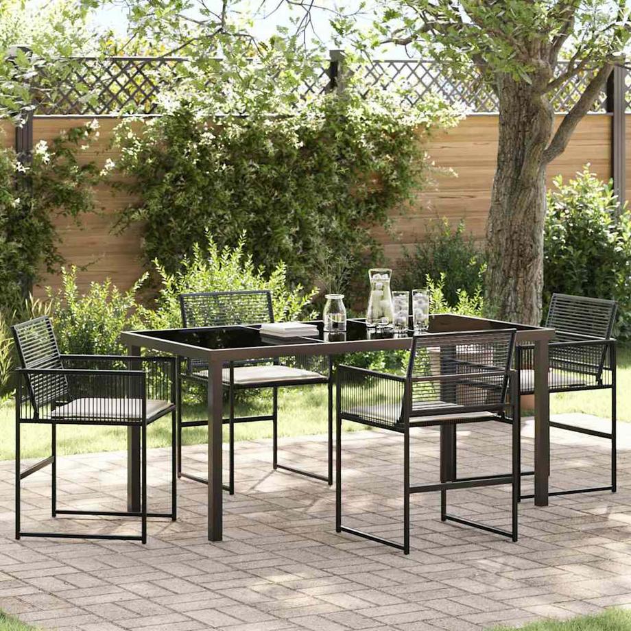 VidaXL Ensemble de salle à manger pour jardin poly rattan  