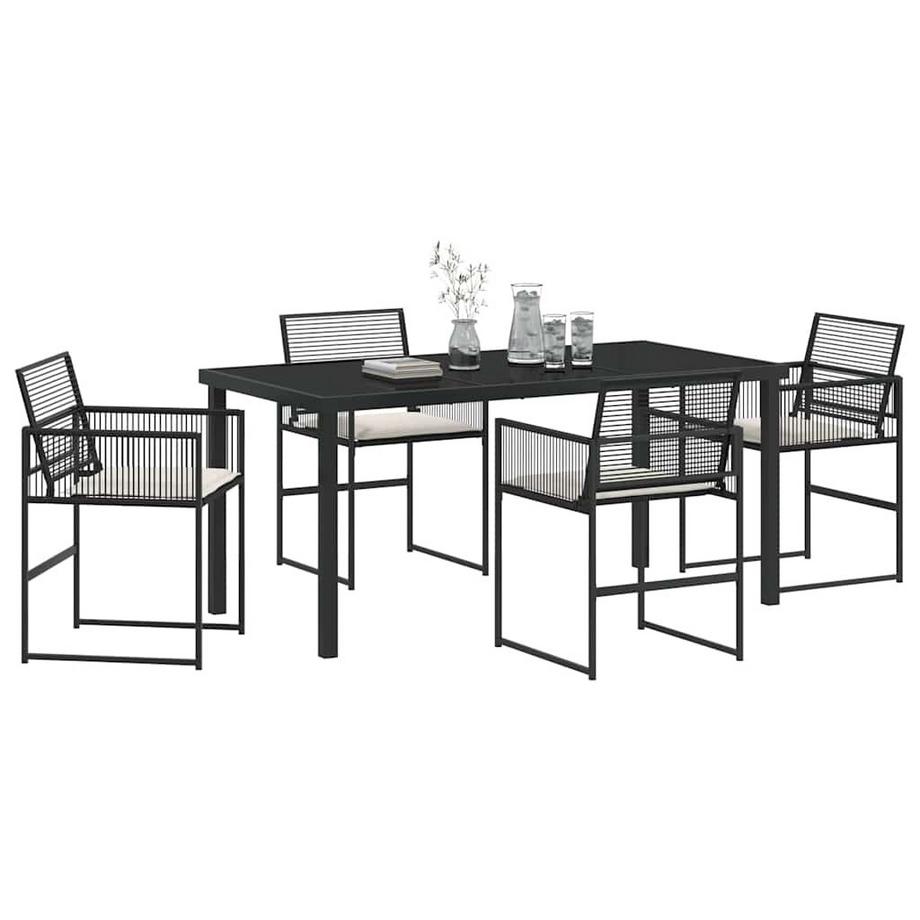 VidaXL Ensemble de salle à manger pour jardin poly rattan  