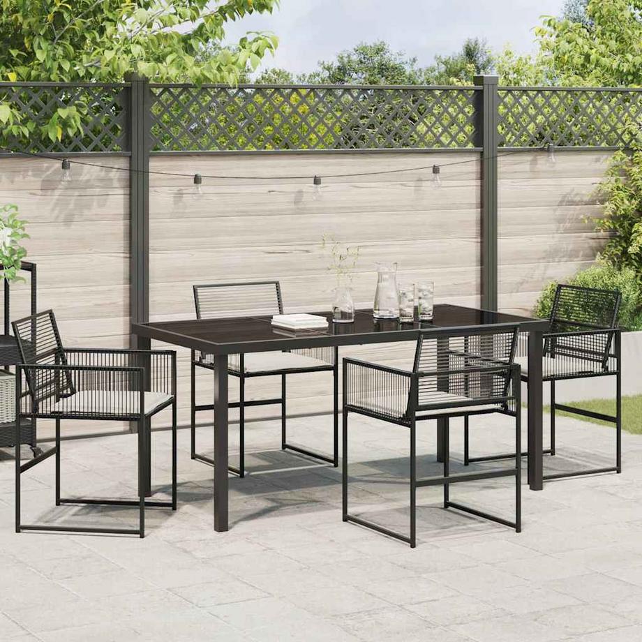 VidaXL Ensemble de salle à manger pour jardin poly rattan  