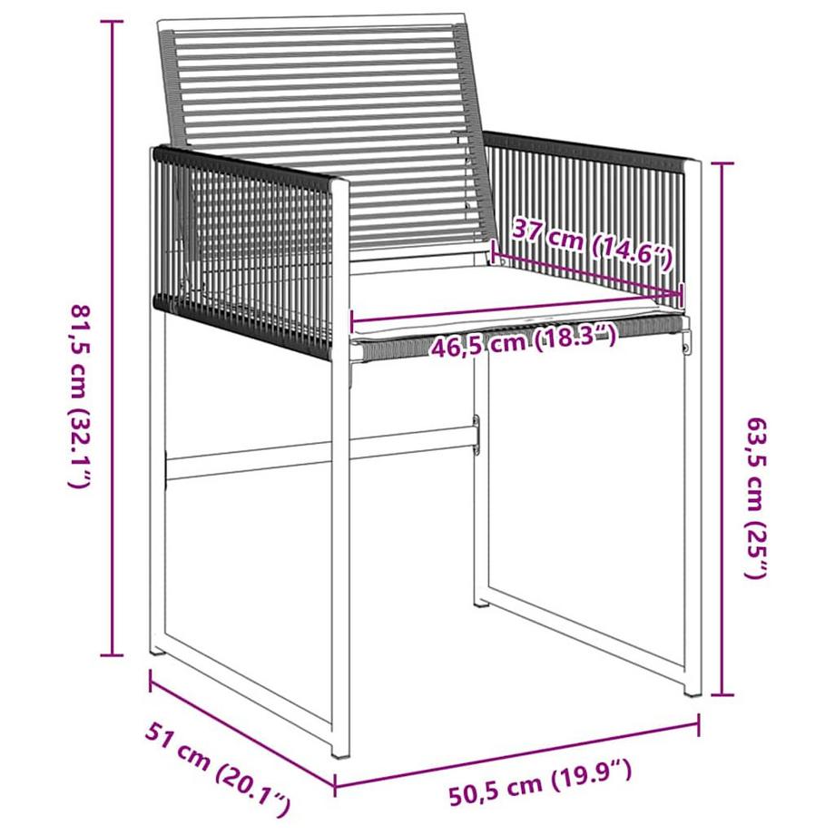 VidaXL Ensemble de salle à manger pour jardin poly rattan  