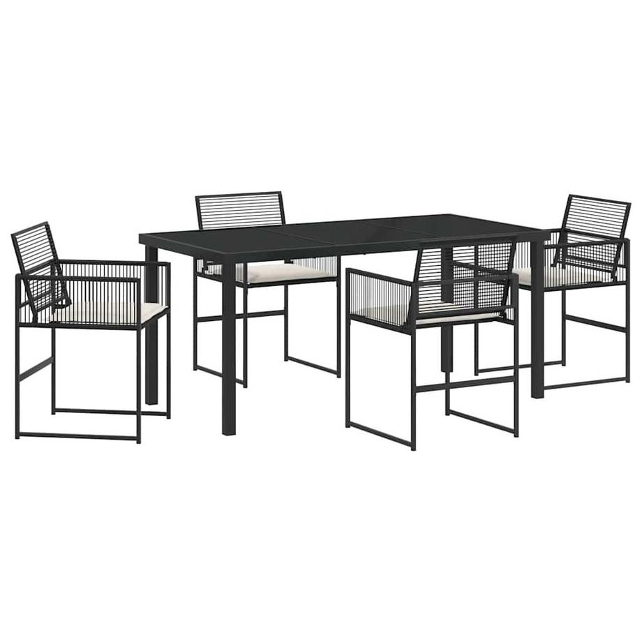 Ensemble de salle à manger pour jardin poly rattan