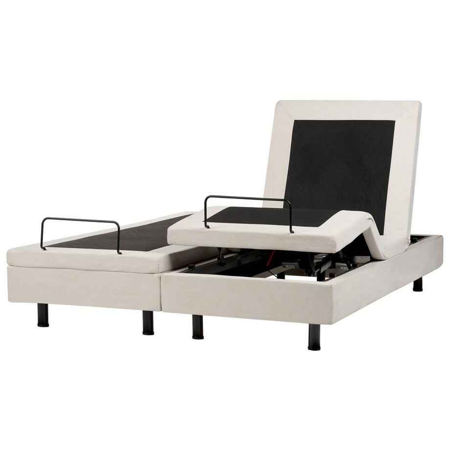 Beliani Lit réglable sans tête de lit en Tissu  DUKE II  