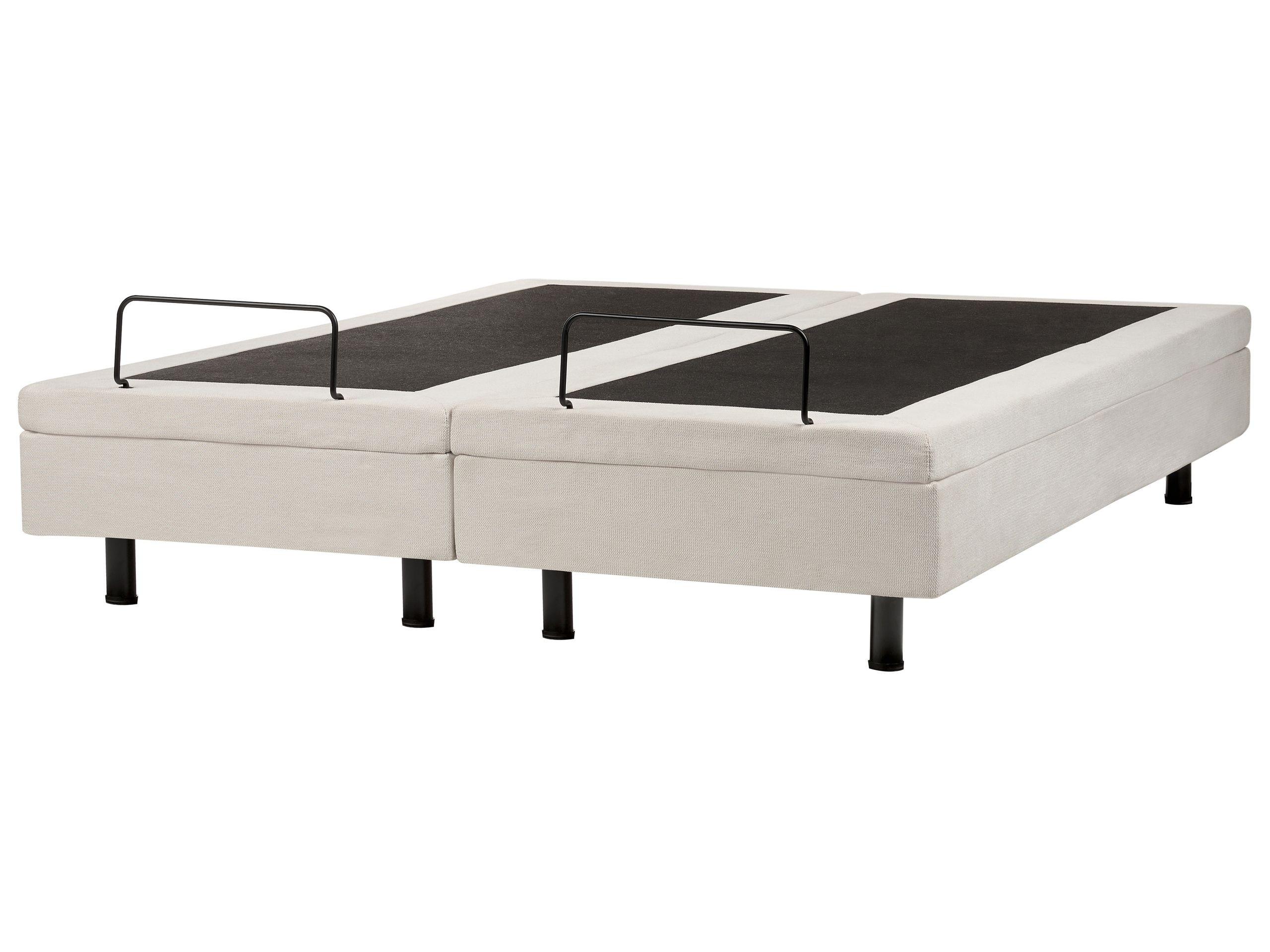 Beliani Letto regolabile senza testiera en Tessuto Moderno DUKE II  
