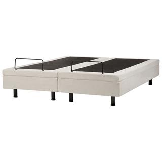 Beliani Letto regolabile senza testiera en Tessuto Moderno DUKE II  