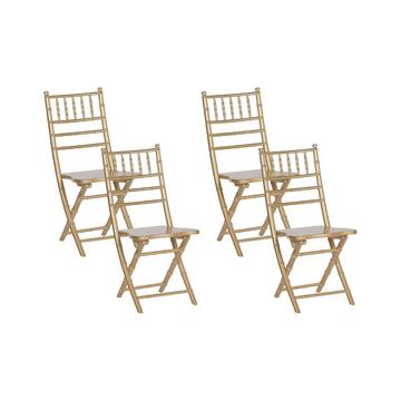 Set mit 4 Stühlen aus Buchenholz Modern MACHIAS