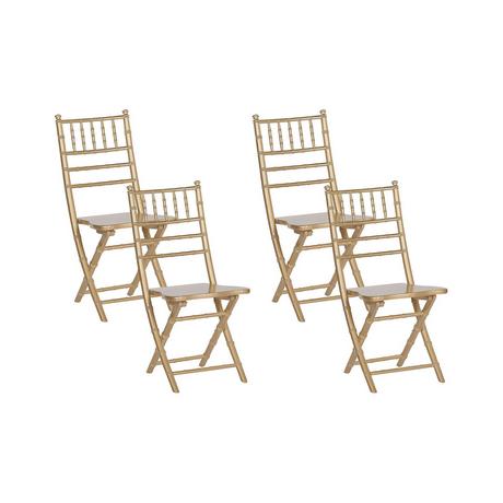 Beliani Lot de 4 chaises en Bois de hêtre Moderne MACHIAS  