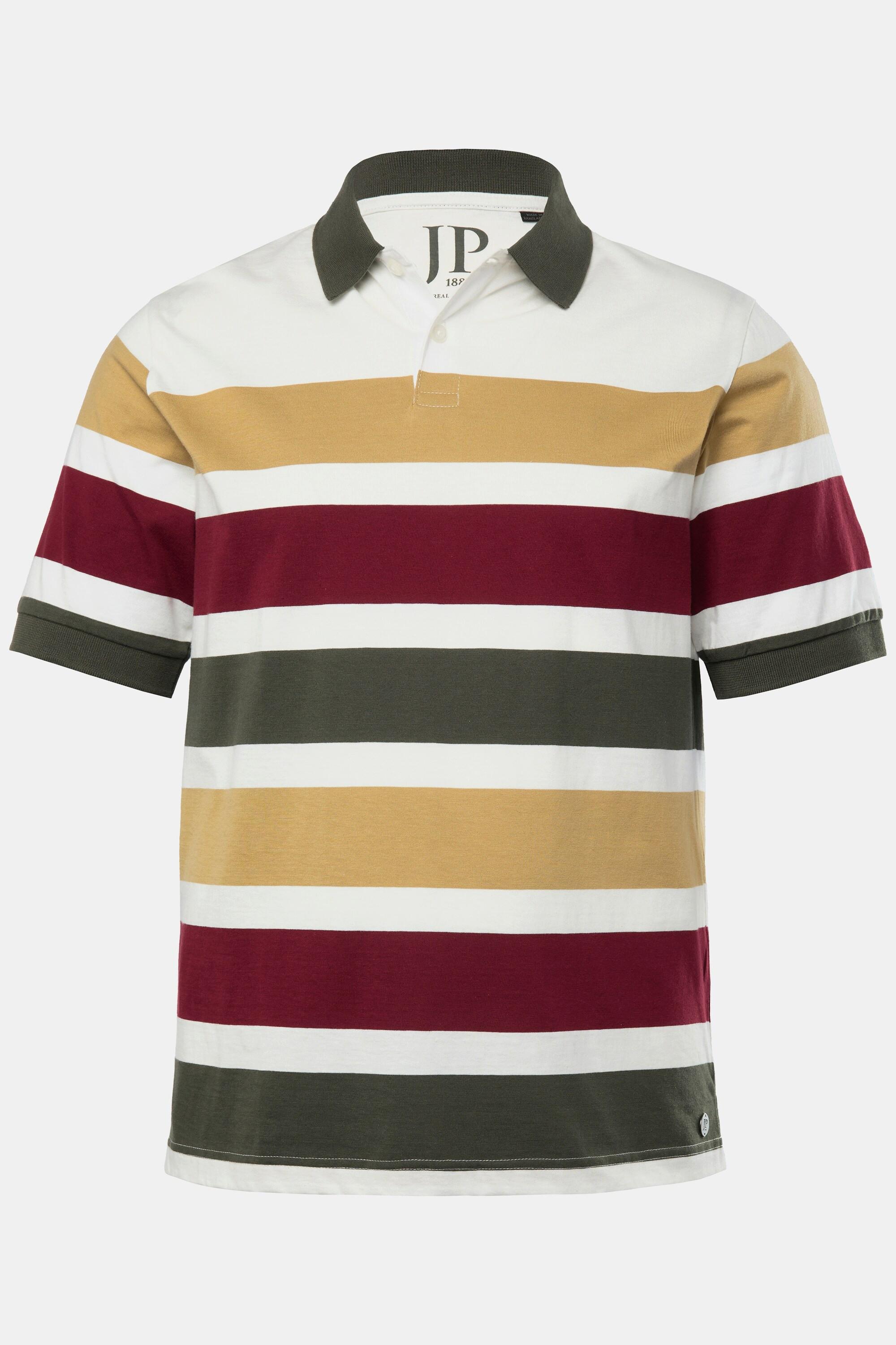 JP1880 Ringel Halbarm Jersey Poloshirt  