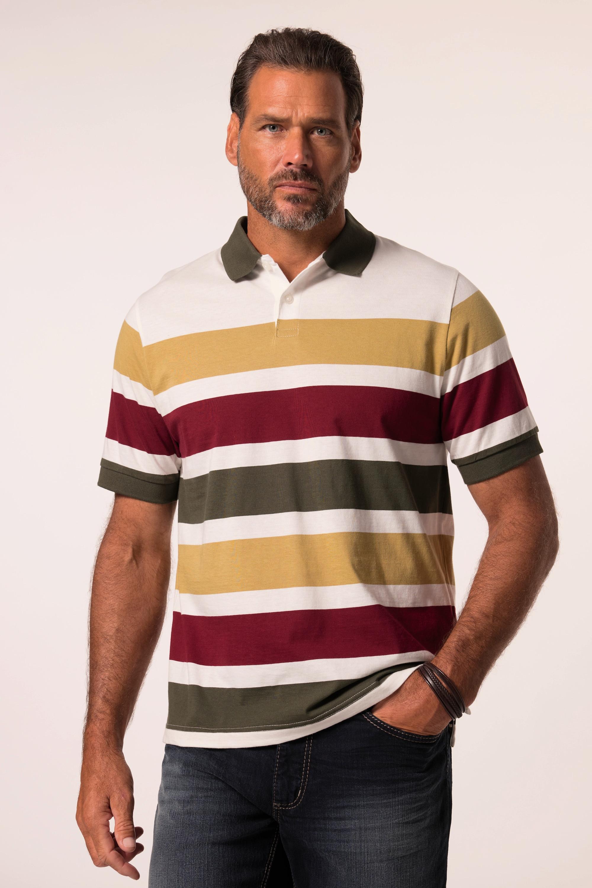 JP1880 Ringel Halbarm Jersey Poloshirt  