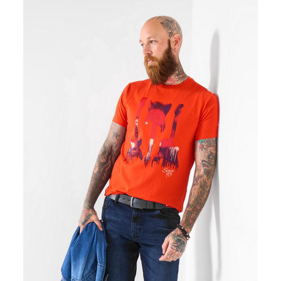 T-shirt homme avec motif triple guitare