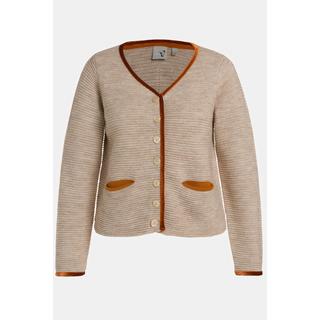 Ulla Popken Cardigan Girocollo Maniche Lunghe  