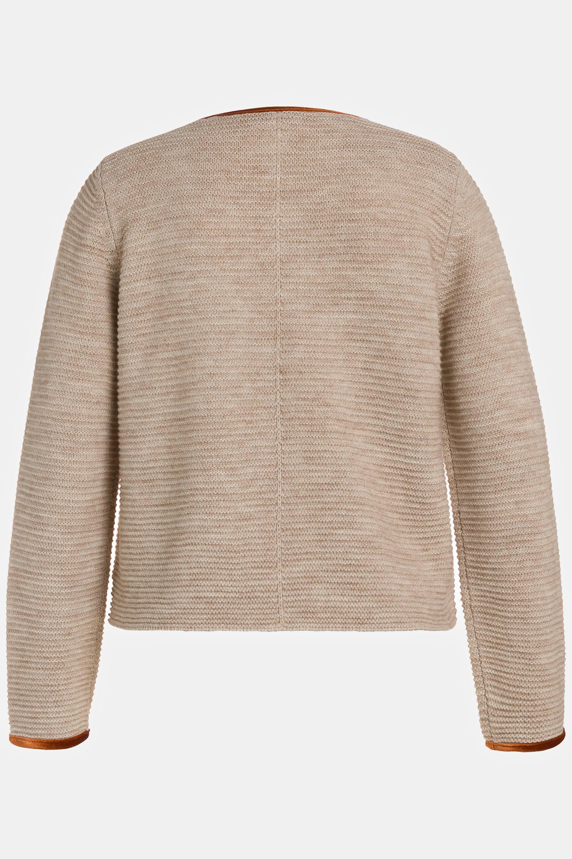 Ulla Popken Cardigan Girocollo Maniche Lunghe  