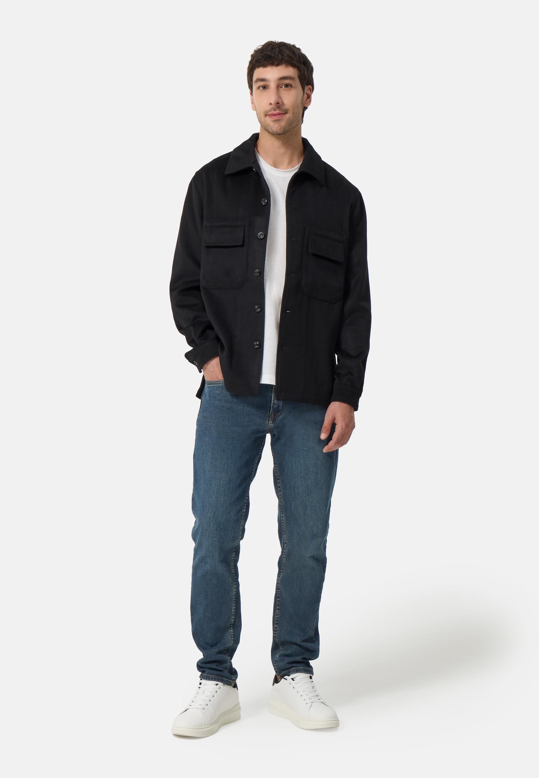 CASH-MERE.CH Camicia Lana Cashmere Regular Fit  