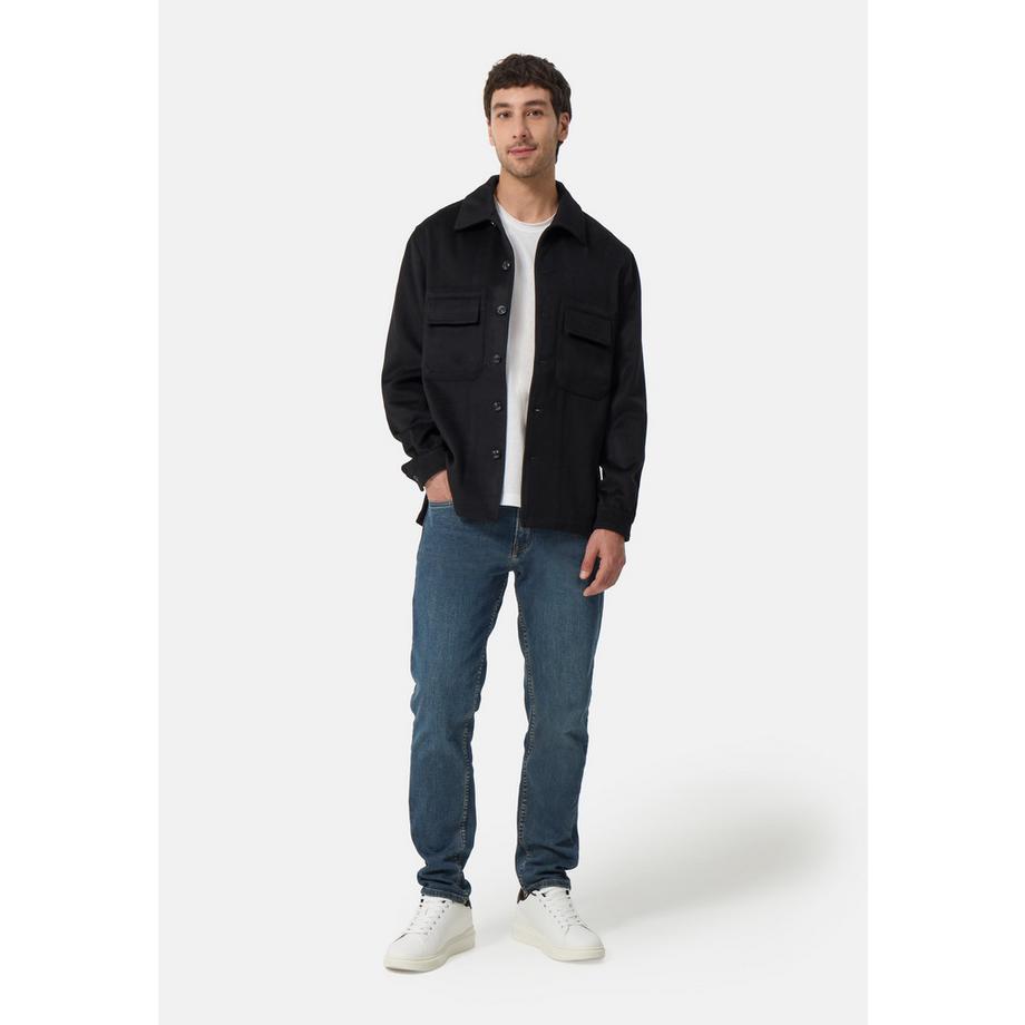 CASH-MERE.CH Camicia Lana Cashmere Regular Fit  