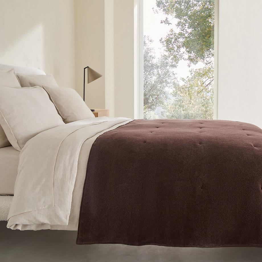 Couvre lit velours de chenille