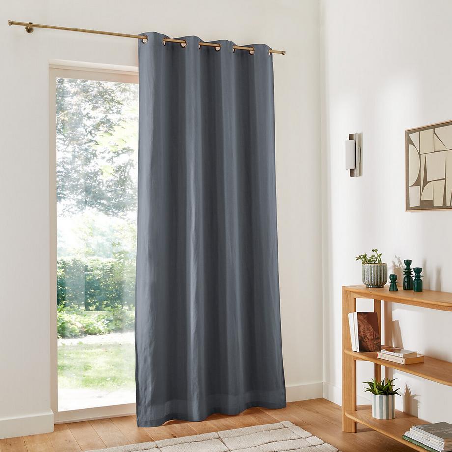 La Redoute Intérieurs  Rideau occultant lin lavé à oeillets Onega 
