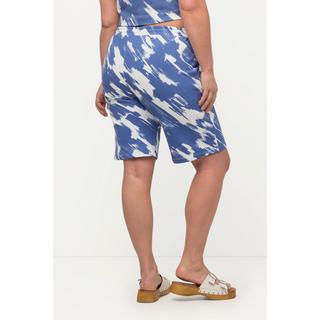 Ulla Popken  Shorts di felpa in cotone biologico con taglio della gamba largo e cintura elastica 