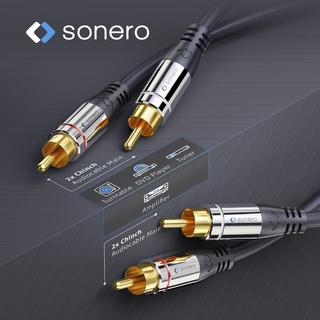 sonero  sonero S-AC700-005 câble audio 0,5 m 2 x RCA Noir 