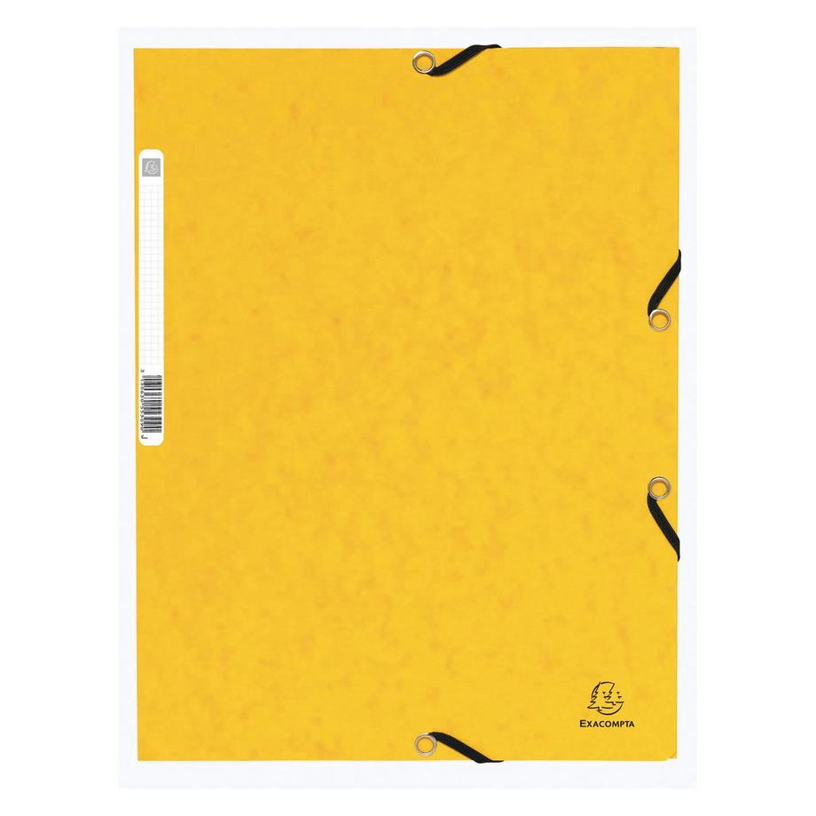 Exacompta Chemise à élastiques 3 rabats carte lustrée 355g/m2 - x 50  