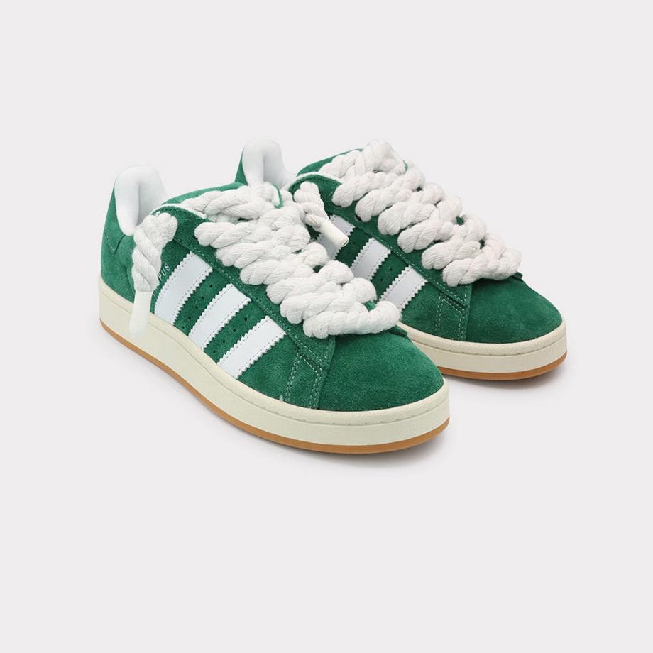 adidas Campus 00s Dark Green White Rope Lace Sneakers  