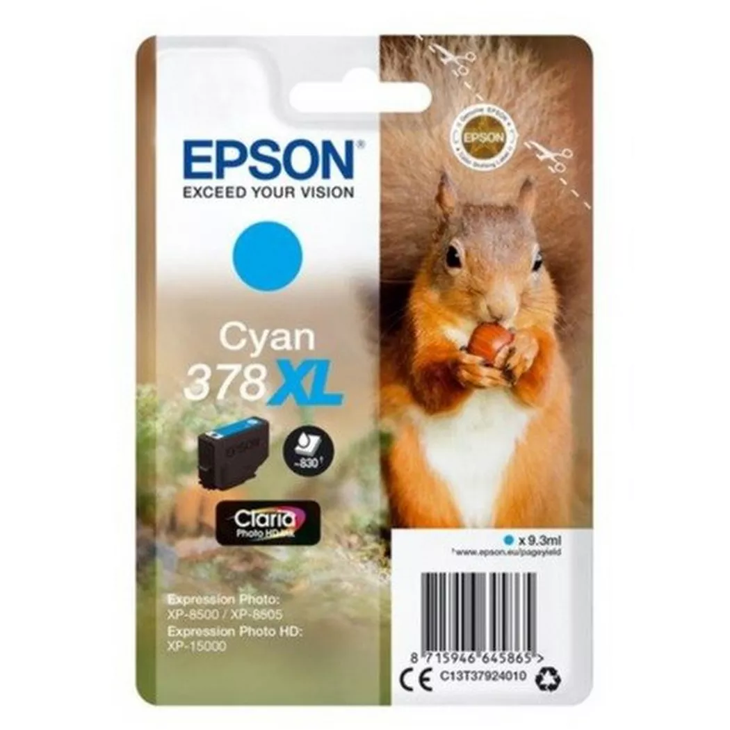 Epson – Tintenpatrone 378XL cyan T379240 XP-8500/8505/15000 830 Seiten, One Size