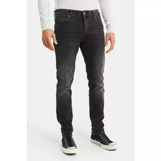 WE Fashion Herren-Slim-Fit-Jeans aus Jog-Denim  Schwarz