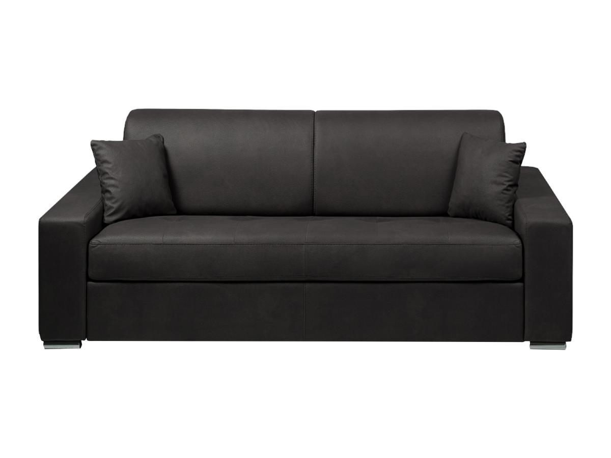 Vente-unique Schlafsofa 4Sitzer Stoff Liegefläche mit Lattenrost mit breiten LattenMatratze EMIR  
