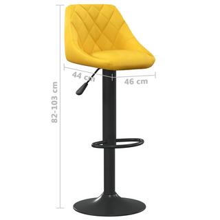 VidaXL Tabouret de bar velours  