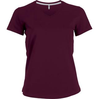 Kariban Damen Slim Fit V-Ausschnitt T-Shirt  