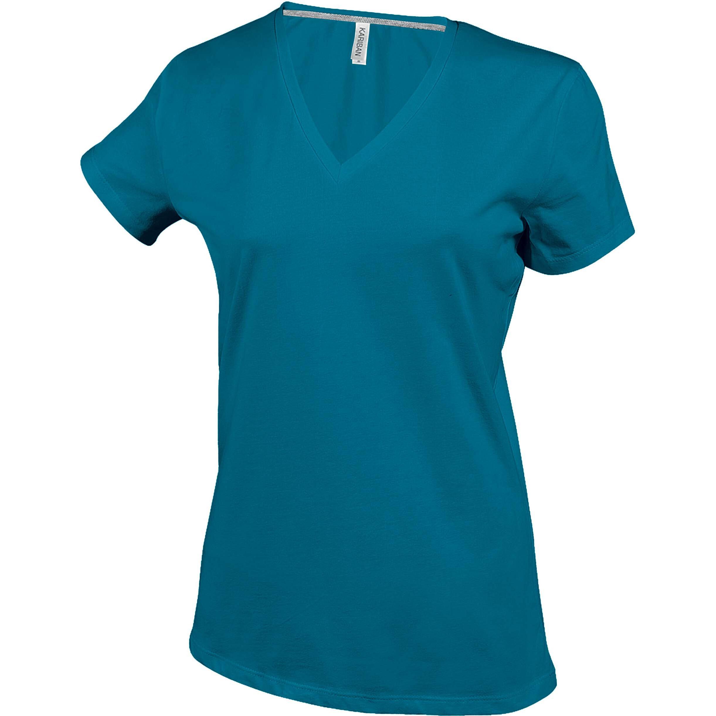 Kariban Damen Slim Fit V-Ausschnitt T-Shirt  