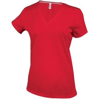 Kariban Damen Slim Fit V-Ausschnitt T-Shirt  