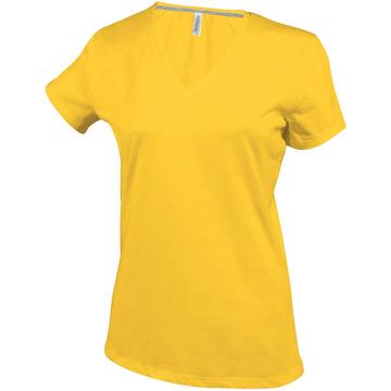 schmal geschnittenes damen-t-shirt v-ausschnitt