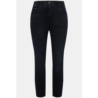 Studio Untold  Skinny jeans con orlo tagliato, cinque tasche, cintura elastica e zip 