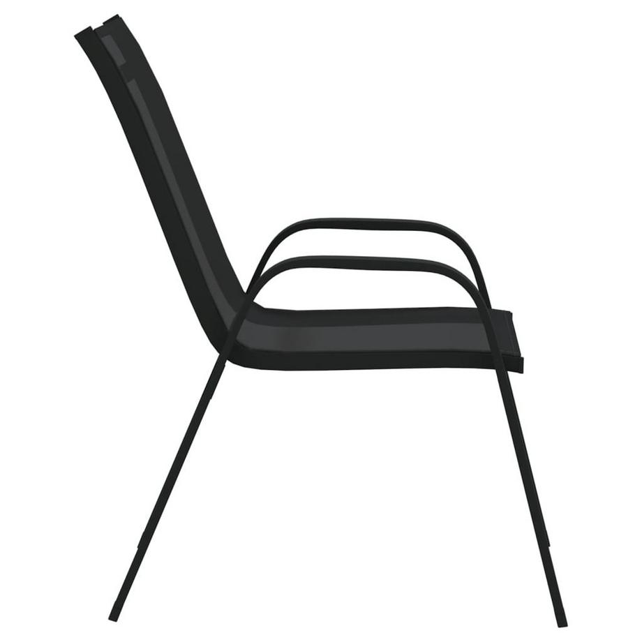 VidaXL Chaise de jardin empilable tissu  