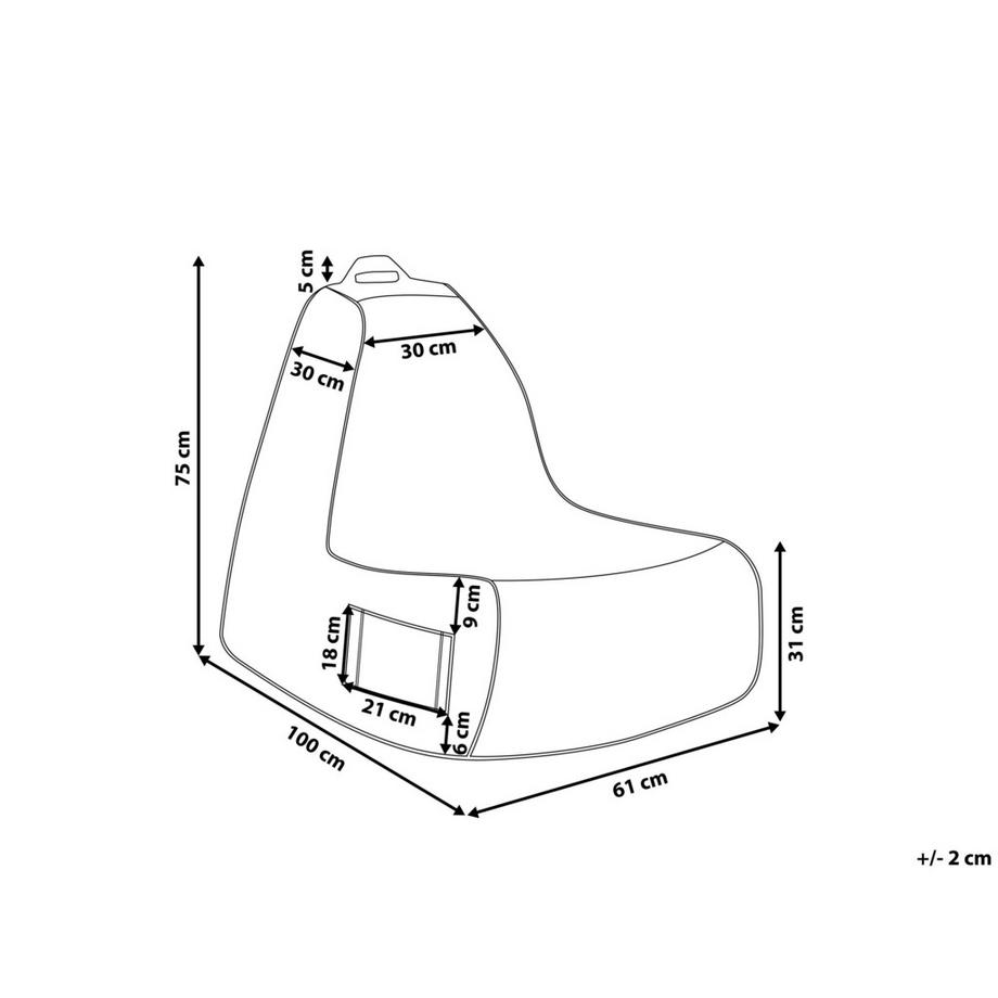 Beliani Pouf poire en Tissu Traditionnel SIESTA  