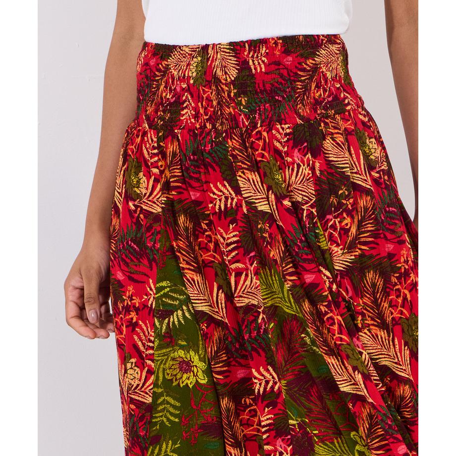 Joe Browns Godet Skaterrock Palmenmuster  