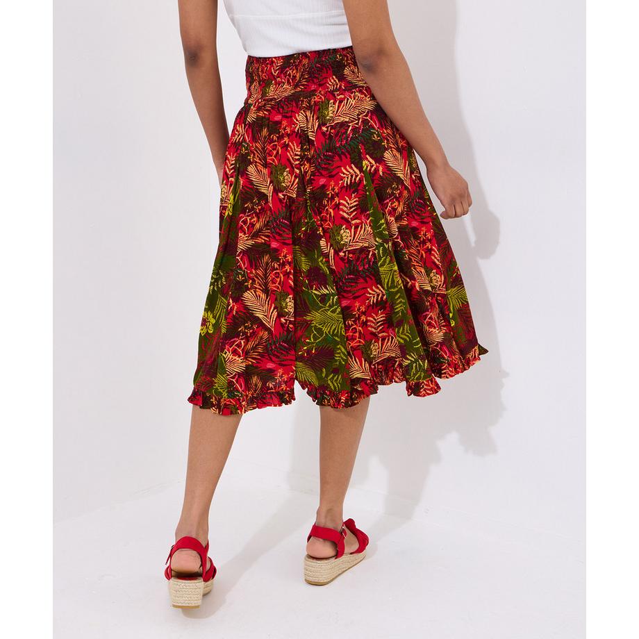 Joe Browns Godet Skaterrock Palmenmuster  