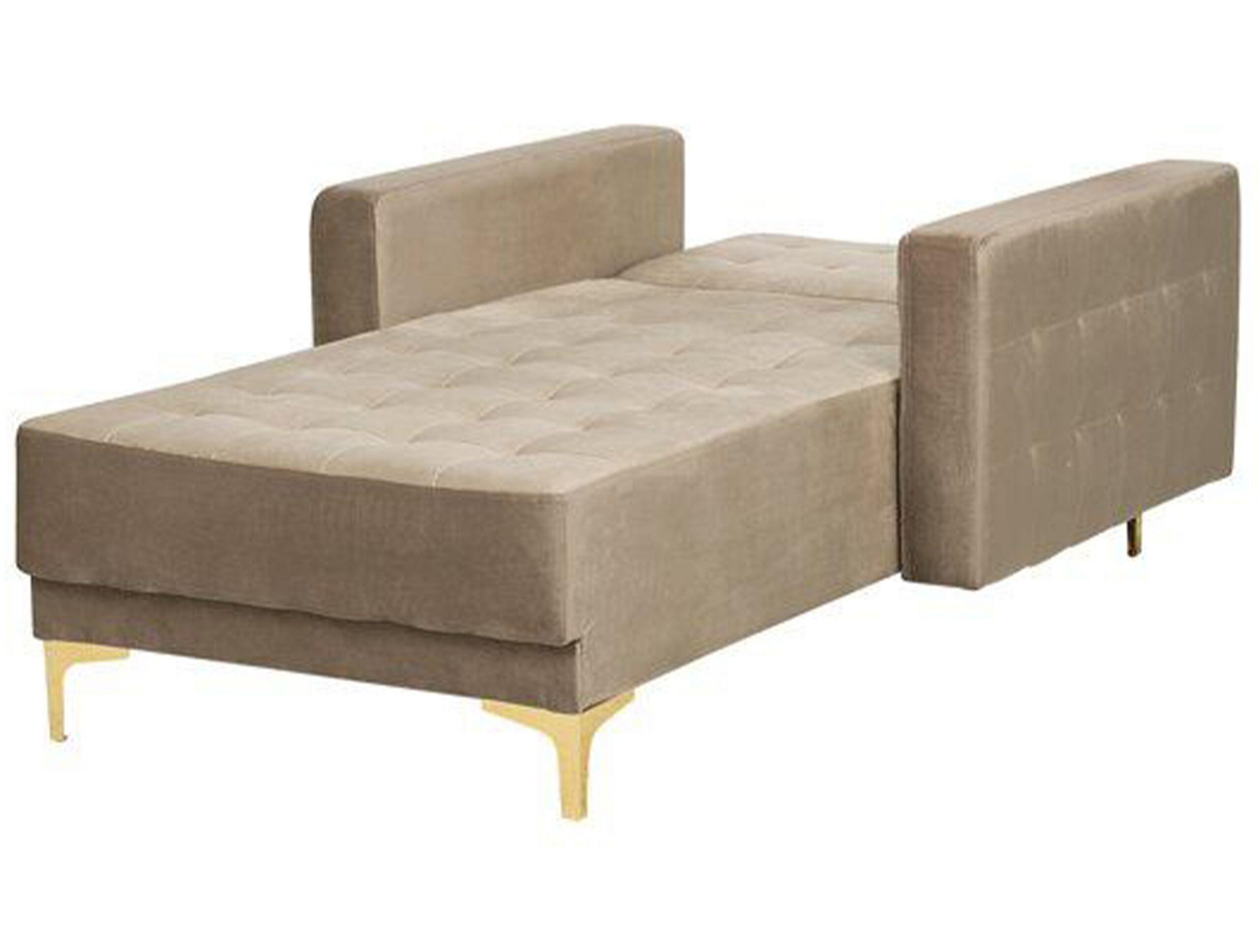 Beliani Chaise longue en Velours Moderne ABERDEEN  