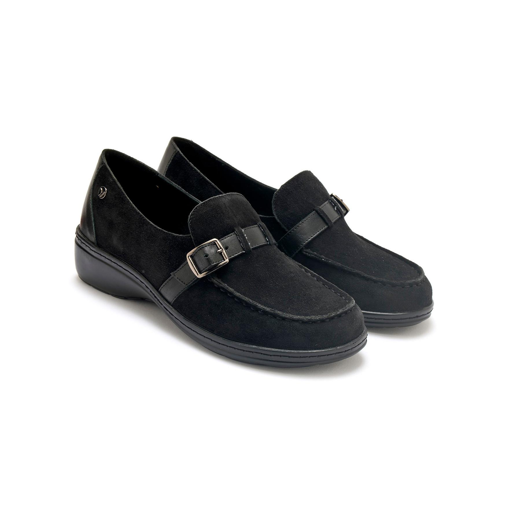 Pédiconfort  mocassins élastiqués en cuir 