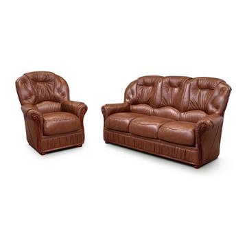 Couchgarnitur Leder 3+1 Büffelleder DAPHNE